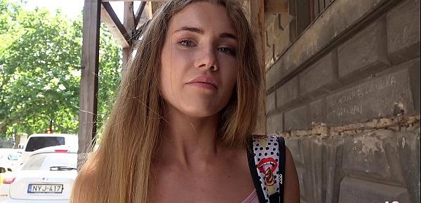  GERMAN SCOUT - CUTE TEEN TALK TO EYE ROLLING ORGASM FUCK AT PICK UP CASTING